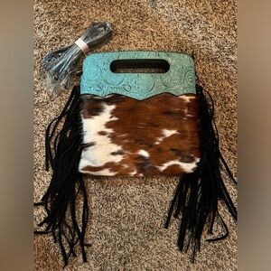 NEW cowhide purse